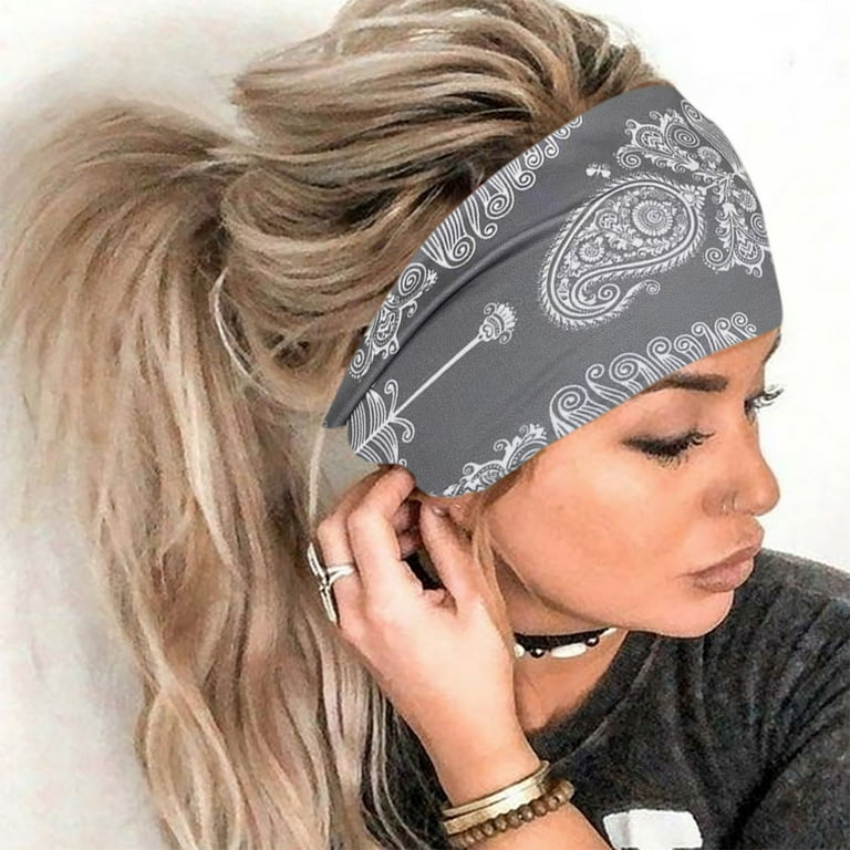 Wide top yoga headband