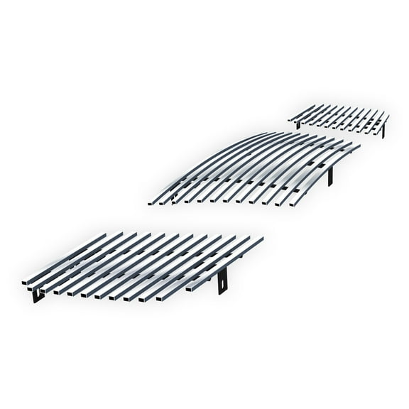 APS Premium Stainless Steel Chrome Horizontal Billet Grille Compatible with Nissan Armada Titan 2004-2007 Main Upper N19-S22458N