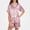 Hot Pink, variant on ITSAME Teen Girls Satin Sleepwear Set Striped Button Down Lapel Top and Shorts Two Piece Loungewear Outfit Size 14