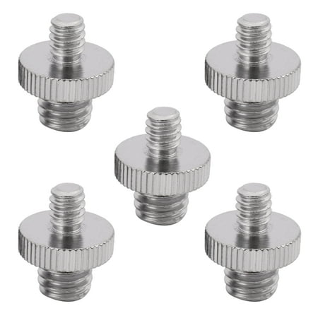 

5 Pieces 1/4 inch Male to 3/8 inch Male Metal Threaded Screw Adapter Tripod Screw Converter for DSLR Camera Tripod Monopod Shoulder Light Stand Camera Cage