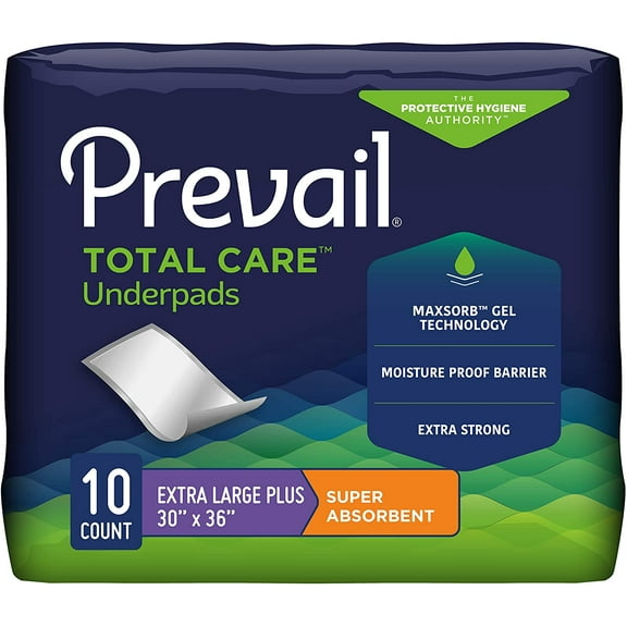 Prevail Underpads, Super Absorbent, XL, 30 X 36 In, 10 count, 6 Pack