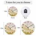 thumbnail image 6 of Wall Clock Yellow Ocean Waves Clocks PVC Silent Non-Ticking Battery Operated Decorative Ombre Beach Spray Round Clock for Home Living Room Kitchen Bedroom Office School Wall Decor 14 Inch, 6 of 9