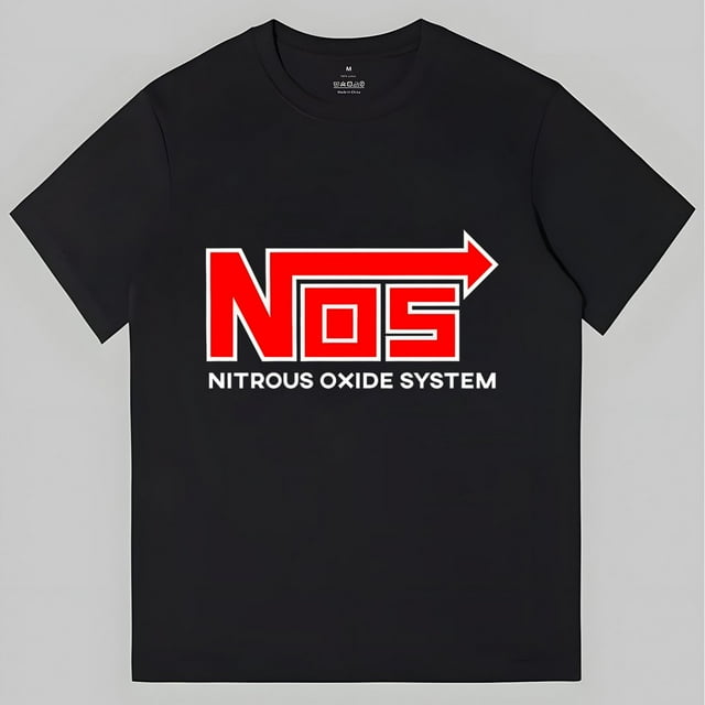 T-Shirt Décontracté en Coton pour Hommes avec Imprimé Système de Protoxyde d'Azote, Confortable et Doux, Sport de Rue, Col Rond, Coupe Décontractée, Toutes Saisons, Taille TTTG