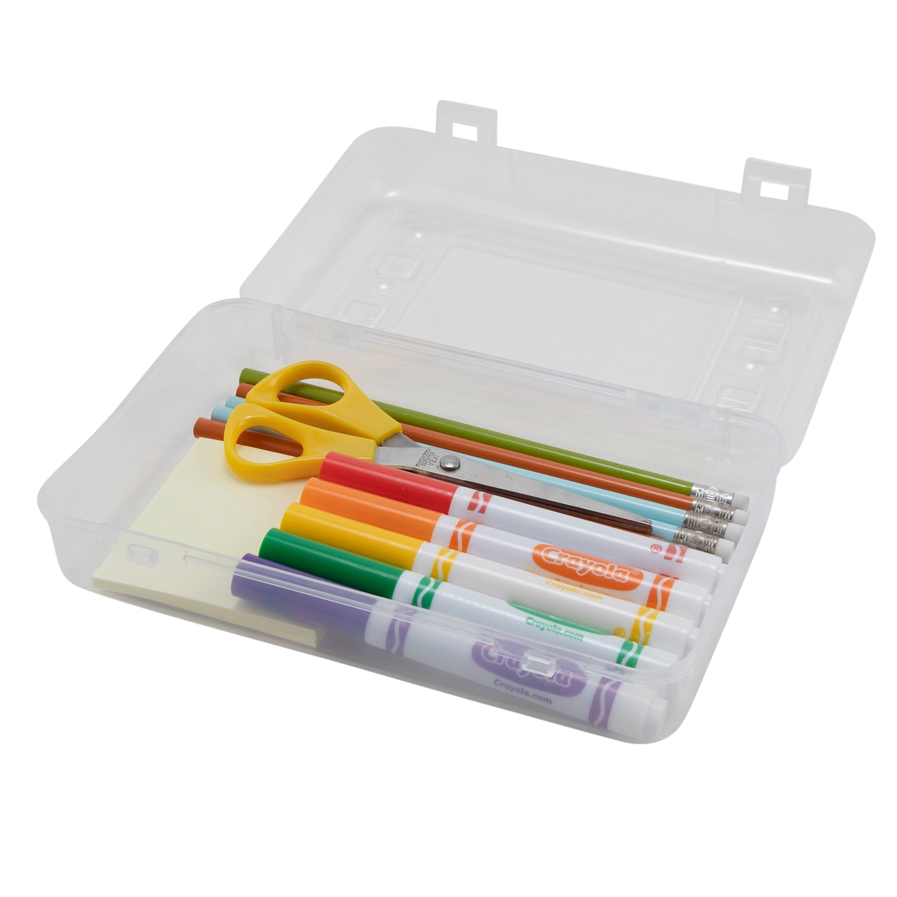 Advantus Pencil Box Clear, Pack of 6