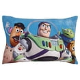 Disney Toy Story Toddler Bedding Set, "Taking Action", 4Pieces, Blue, Green, Boy, Toddler Bed