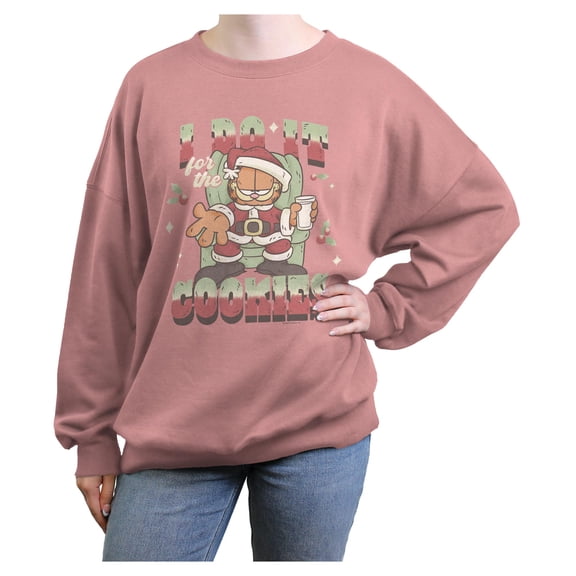 Juniors Garfield I Do It For The Cookies Sweatshirt