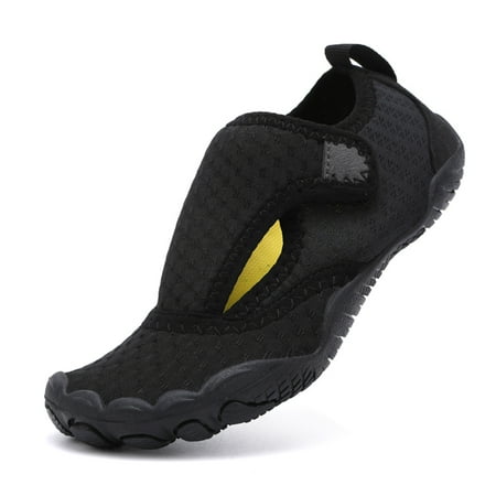 

EDFRWWS Rubber Wading Shoes Soft Unisex Wading Sneakers for Beach Wading (Black 25)