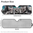 thumbnail image 5 of KUIFORTI Front Windshield Sun Shade Compatible with 1997-2017 Jeep Wrangler Rubicon Sahara TJ JK JKU 2/4 Doors, Funny Cat Sun Blocker for Windshield ,Easy Installation, 5 of 6