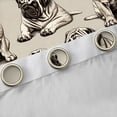 thumbnail image 4 of Manfei Vintage Dog Print Blackout Curtains, Pet Lover Curtains Pack of 2 (42x84 Each), Dark Brown, 4 of 6