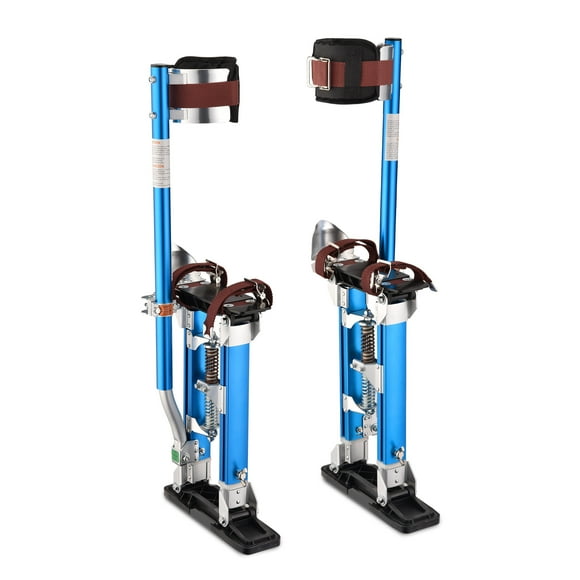 Yescom Drywall Stilts 16-24 inches Adjustable Aluminum Painting Tool for Ceiling Installation/Repair Taping Parades Blue