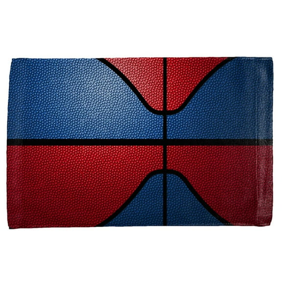 Championship Basketball Royal Blue & Red All Over Sport Towel