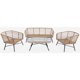 thumbnail image 1 of Conjunto de jardín de 5 plazas UBUD - Conjunto sofá de 3 plazas y 2 sillones con 2 mesas auxiliares, resina trenzada con efecto ratán, cojines gris claro jaspeado esquí esquí Gafas de esquí, 1 of 5