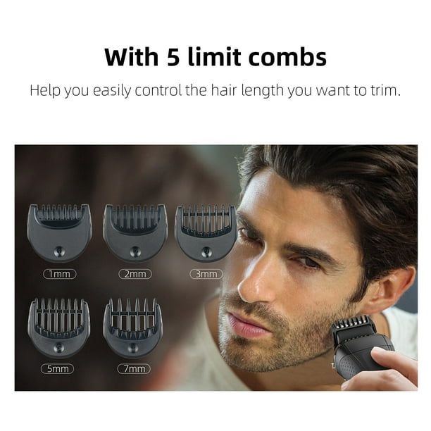 Electric Shaver Head Replacement for Braun Series 3 & 5 Beard Trimmer with  5 Limit Combs Shaver Head Razor Blade 