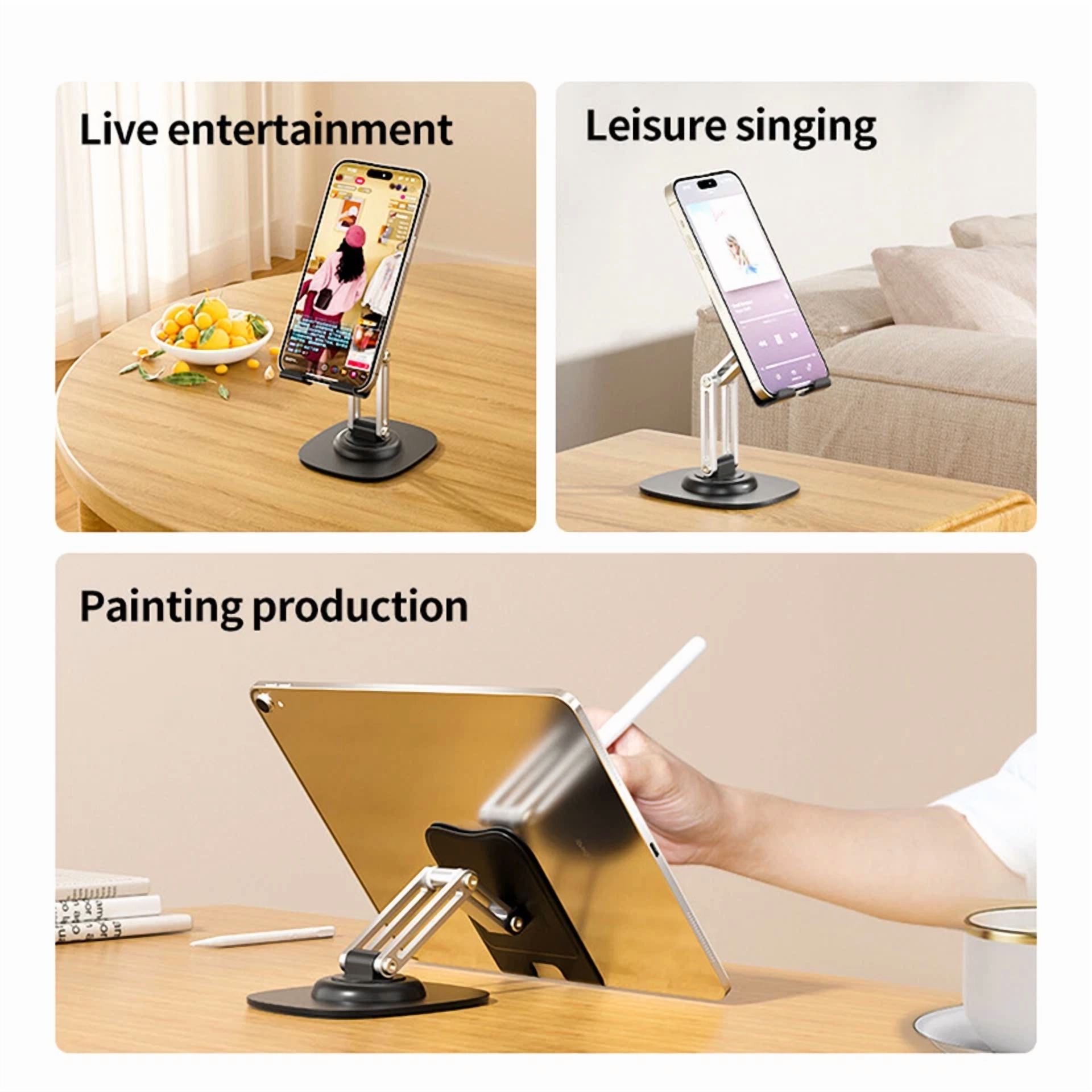 Foldable & Portable Aluminum Desktop Cell Phone Holder Desk Stand Metal Base Us