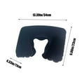 thumbnail image 3 of CasaChic Inflatable U Shaped Travel Neck Pillow - PVC Flocked with Soft Velour Cover, Ergonomic Cervical Support for Aviation, Outdoor & Home Use, Lightweight & Portable, 13.4x9.1x4.3 Inch, 3 of 6