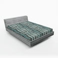 thumbnail image 2 of Ambesonne Woodland Pattern Fitted Sheet, Sketchy Branches, Full Size, Cadet Blue Green Brown, 2 of 5