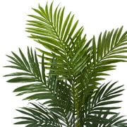 Nearly Natural 4.5 Kentia Palm Artificial Tree in Black Wash Planter