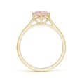 thumbnail image 2 of ANGARA Natural Six Prong-Set Round 1.1 ct Morganite Cathedral Engagement Ring in 14K Yellow Gold for Women | Birthday, Anniversary, Jewelry Gift for Women | Natural Morganite Ring, 2 of 7