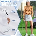thumbnail image 6 of Yuyamidu Pumpkin Golf Shirt for Women Thanksgiving Turkey Golf Pullover Tennis Tops Lightweight Fall Long Sleeve Zip Up Outfits for Sports Size XS, 6 of 8