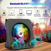 Qoosea CD Player Portable, Bluetooth CD Players for Home Desktop with HiFi Sound Speaker, FM Radio CD Music Player for Home with Remote Control Black