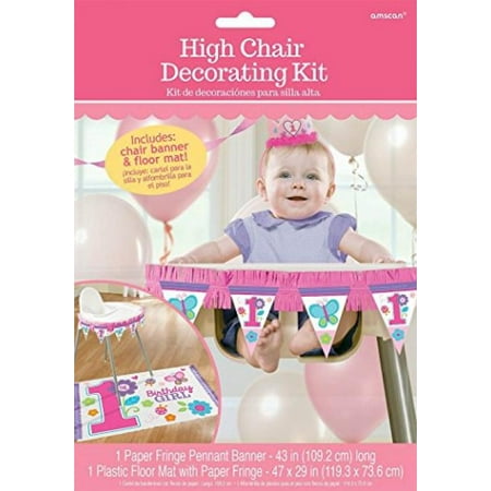 - Sweet 1st Birthday Girl High Chair Decorating Kit