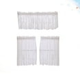 thumbnail image 2 of Shisuyan Rideau Court en Dentelle Demi-Rideau Rideau de Fenêtre Transmission de Lumière pour Maison Cuisine Balcon 137x61cm Blanc, 2 of 9