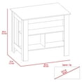 thumbnail image 4 of Knubmt Kitchen Island with 3 Open Shelves, Wood Island Table for Living Room, Dining Room, Kitchen, White + Light Gray, 4 of 9