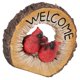 thumbnail image 4 of Welcome Bird Hanging Ornament in Light Brown Synthetic Resin for Outdoor Tree Decoration One Pair, 4 of 5