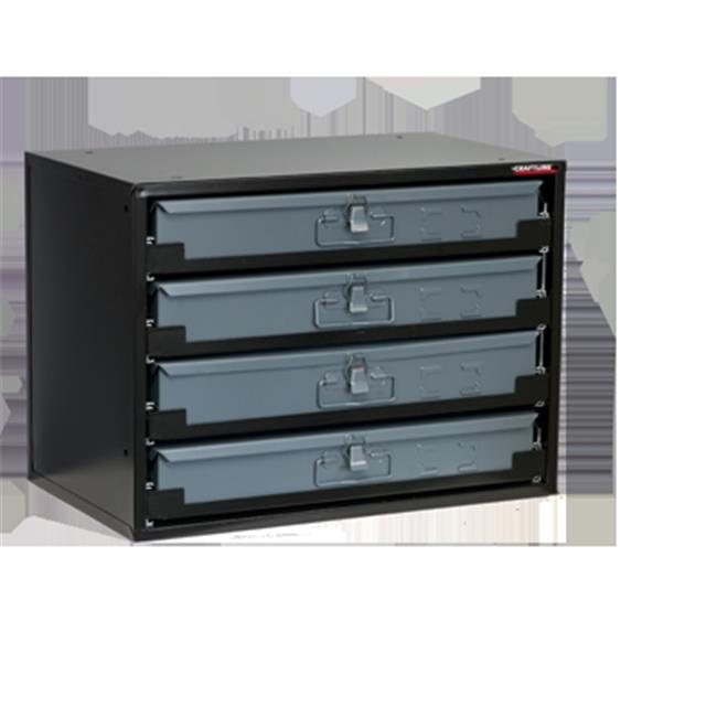 Craftline 4Drawer Heavy Duty Metal Sliding Rack Black