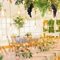 thumbnail image 5 of Jiibva Artificial Grapes, 3 Bunches of Fake Decorative Grapes Simulation Fruit with Artificial Vines Lifelike Leaves Hanging Ornaments for Wedding Home Party Garden, 5 of 7