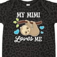 thumbnail image 4 of Inktastic My Mimi Loves Me with Sloth and Hearts Boys or Girls Baby Bodysuit, 4 of 5