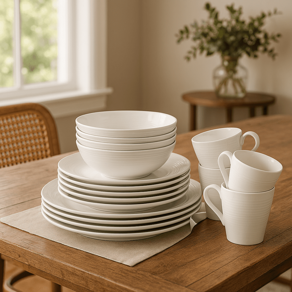 Gordon Ramsay Maze White 16-Piece Dinnerware Set by Royal Doulton