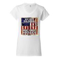 thumbnail image 3 of By His Blood We Are Healed Inspirational/Christian Women's Standard V-Neck Tee, White, X-Large, 3 of 5