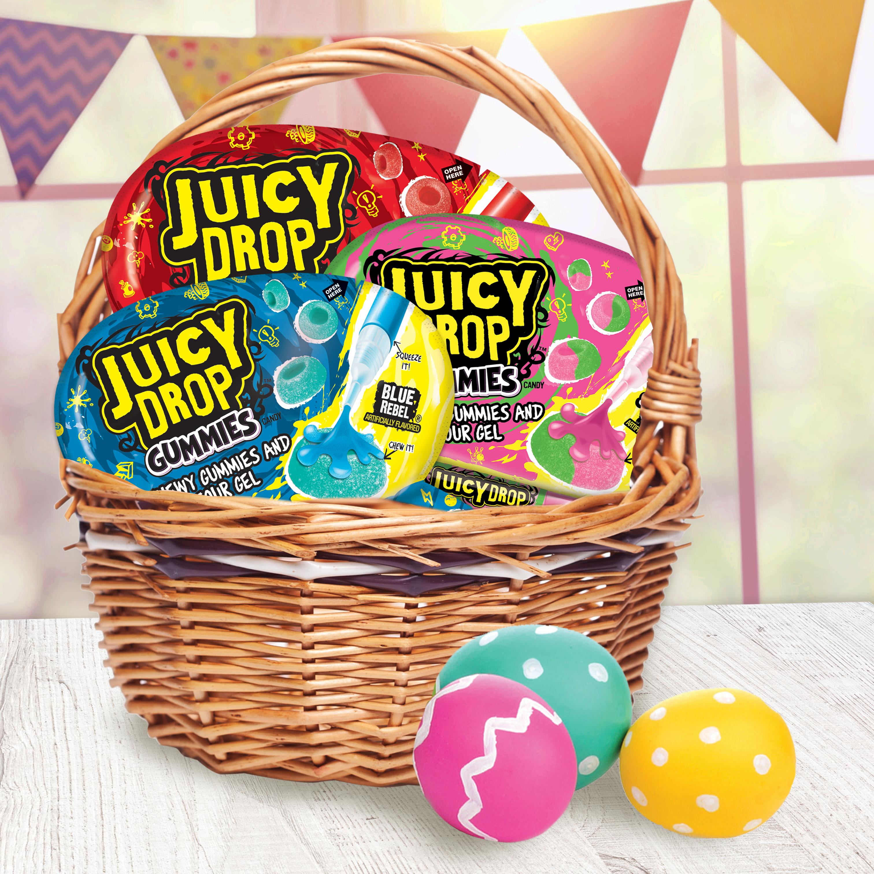 Juicy Drop Gummy Candy, Sweet Gummies & Sour Gel Pen, Assorted Flavors, 16 Count