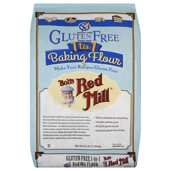 Bobs Red Mill Gluten Free 1to1 Baking Flour 25 lb Bulk Bag - Walmart