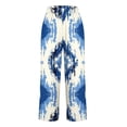 thumbnail image 3 of Qeaghou High Waisted Linen Pants Women Summer Casual Floral Printed Pants Loose Fit Straight Leg Cropped Pants Trousers Prime Day Deals 2024, 3 of 5