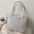 thumbnail image 4 of Bolsa de hombro simple de PU de mano con cremallera retro con asa superior para mujer (Blanco) Ehuebsd Para Estrenar, 4 of 9