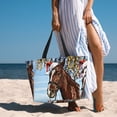 thumbnail image 6 of Balery Christmas Horse Beach Travel Bag - Water-Resistant, Large Capacity Lightweight Tote with 7 Pockets for Women and Men - Perfect for Beach, Pool, Gym, and Travel, 6 of 7