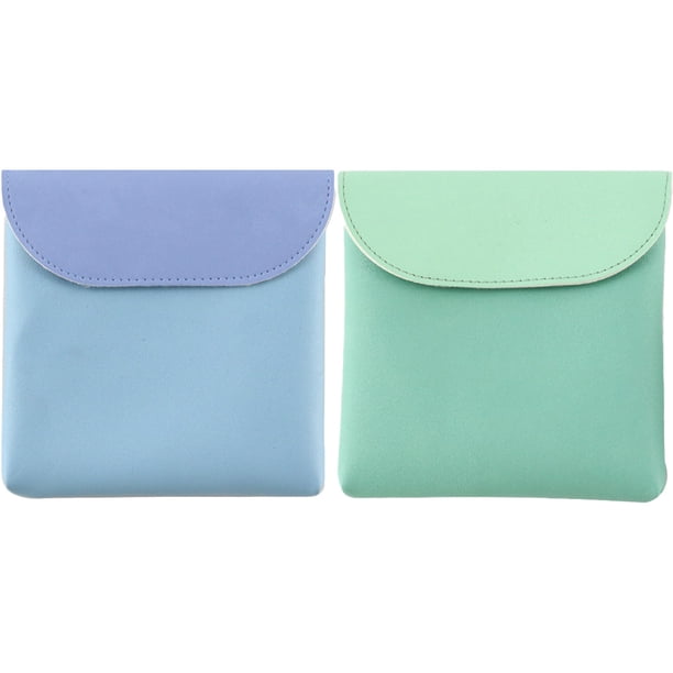 Bolsa para compresas menstruales (2 unidades) para exteriores, bolsa multifunción para toallas sanitarias, monedero para mujer