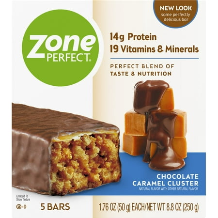 Zoneperfect Bar Zone Chocolate Caramel Cluster 5 Pack