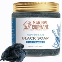 Natural Elephant Moroccan Black Soap with Nila 7oz