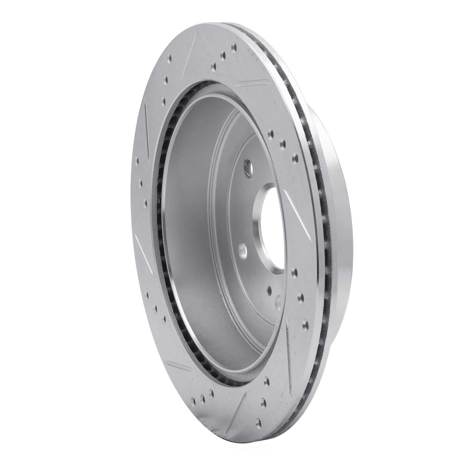Dynamic Friction Company 631-01015R DFC Brake Rotor - Drilled And Slotted - Silver