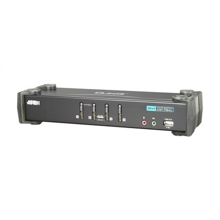 4PORT DVI KVMP WITH USB 2.0 PERIPHERAL SHARING