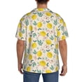 thumbnail image 5 of Easygdp Flowers and Butterflies Men's Casual Short-sleeved Shirt with Pocket and Button Suitable for Beach Vacation Leisure - Small, 5 of 7