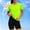 Green, variant on qelini Sun Protection Tops for Women UPF 50 Short Sleeve Breathable Shirt Crew Neck Solid Color Rash Guard Fishing Running