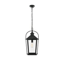 Elegant Lighting Luz 21 inch Outdoor Pendant in Black