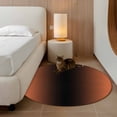 thumbnail image 3 of Orange Black Ombre Large Area Rugs for Bedroom Living Room, Soft Non Slip Carpet Bedside Rug, Modern Gradient Abstract Art Round Floor Cover Kitchen Accent Rug 3' for Dining Room/Office, 3 of 9