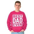 thumbnail image 4 of Cool Best Dad Ever Father's Day Men's Crewneck Sweatshirt Brisco Brands S, 4 of 6