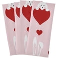 thumbnail image 6 of Valentine Red Hearts Dish Towels Set of 1, White Rabbit Washable Tea Towels Dishcloths Lint-Free 18x28 Inch Fast Drying for Home Kitchen Clean, 6 of 7
