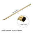 thumbnail image 2 of Uxcell 6mm OD 0.2mm Wall Thickness 250mm Length Brass Round Tube, 2 of 5